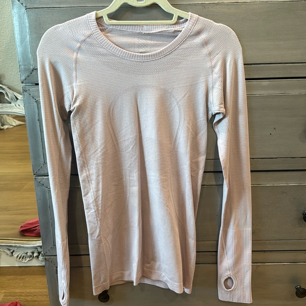 Light Pink Swiftly Tech Long Sleeve size 4
